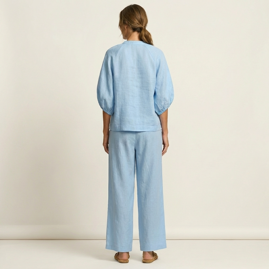 Puff Sleeve Zip Set