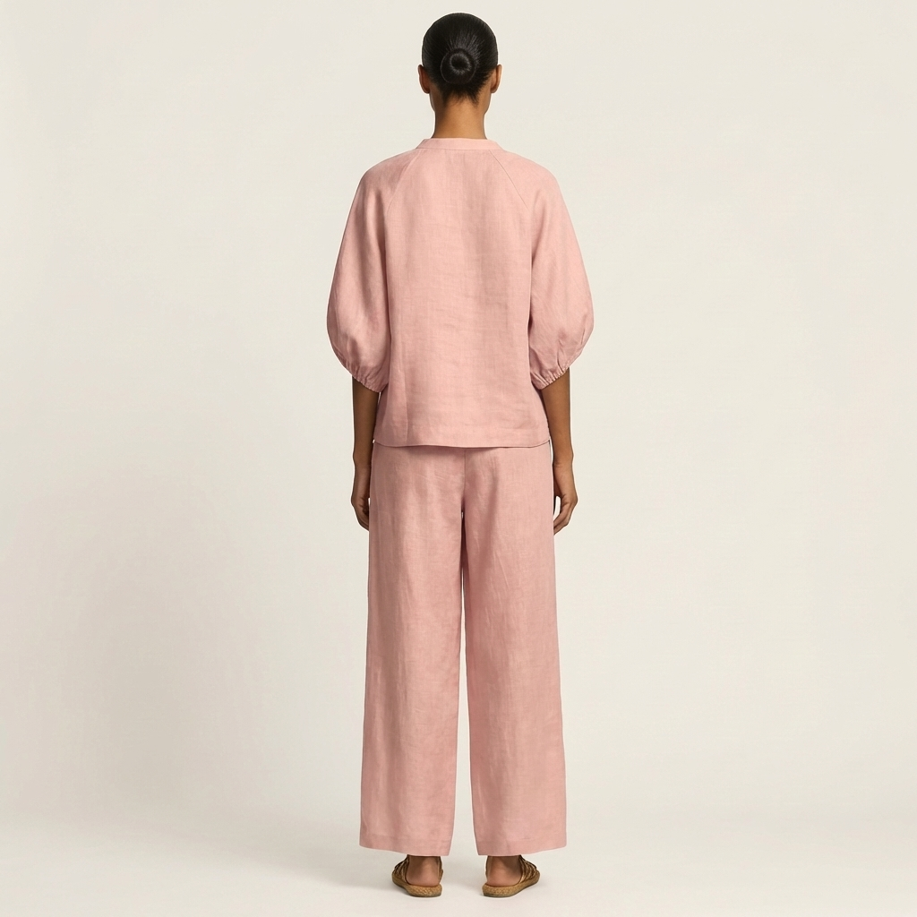 Puff Sleeve Zip Set
