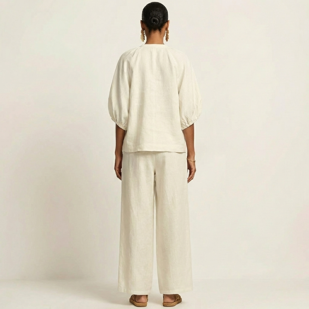 Puff Sleeve Zip Set