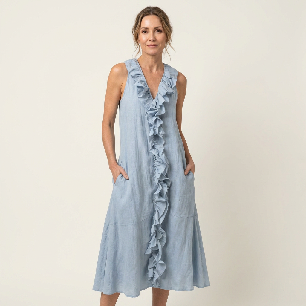 Maxi Linen Sleeveless Dress