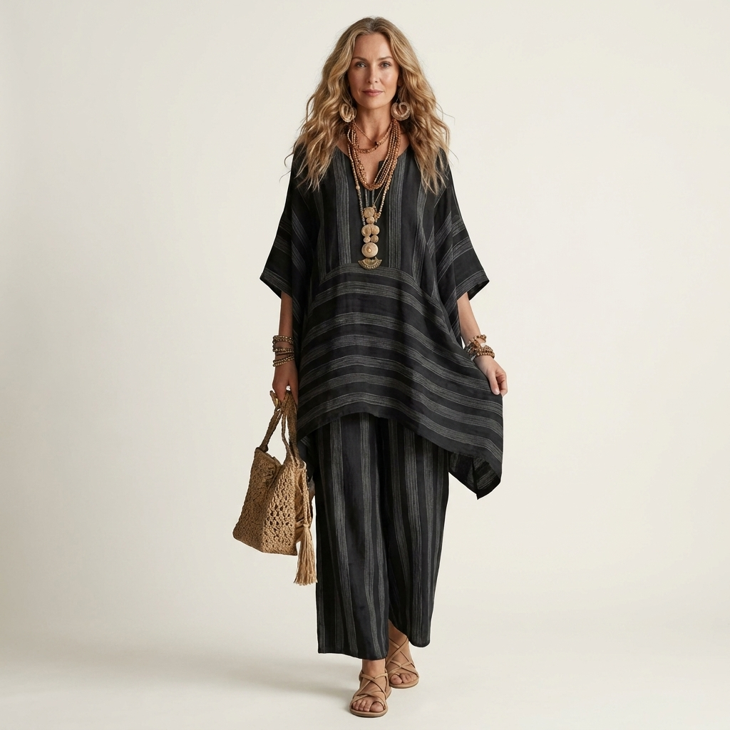 Two-Tone Cotton-Linen Set