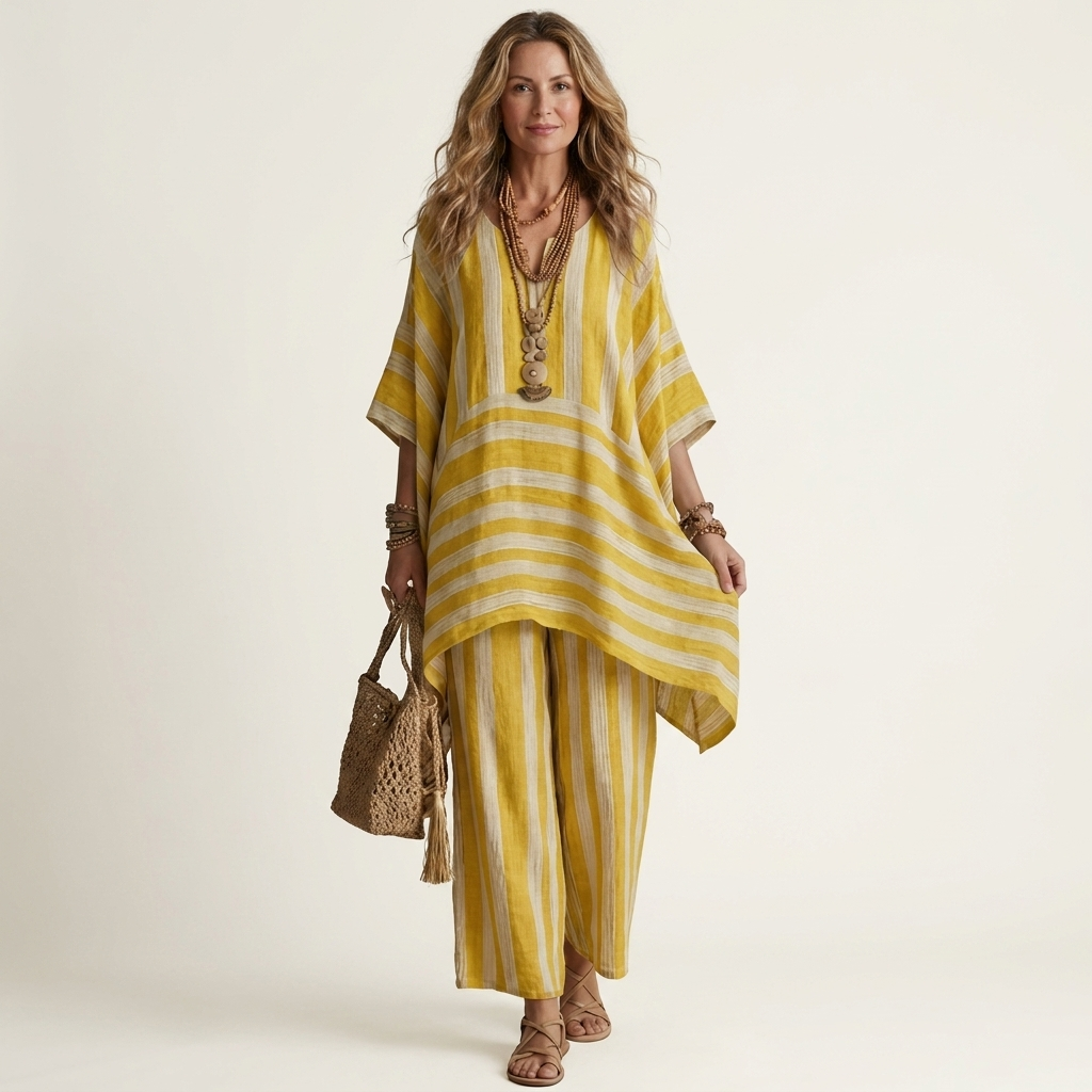Two-Tone Cotton-Linen Set