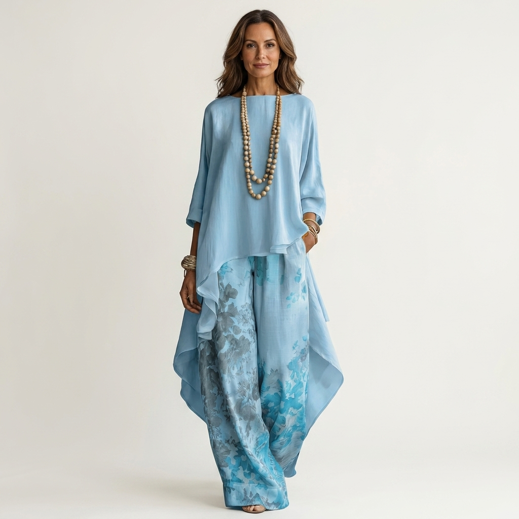 Asymmetrical Cotton-Silk Set