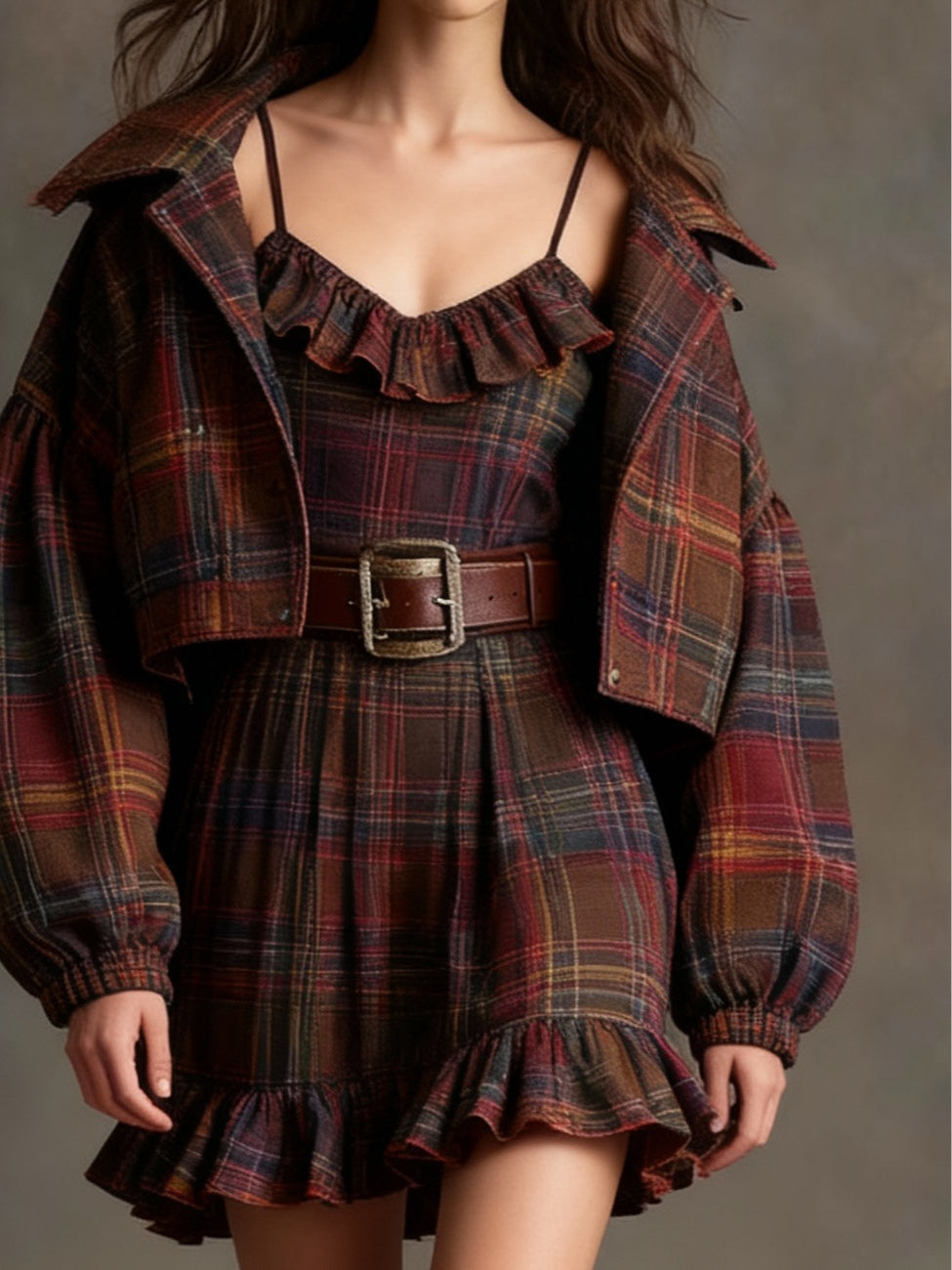 Marielle | Vintage Check Mini Dress