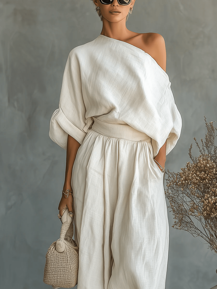 2-Piece Set with Bardot Neckline